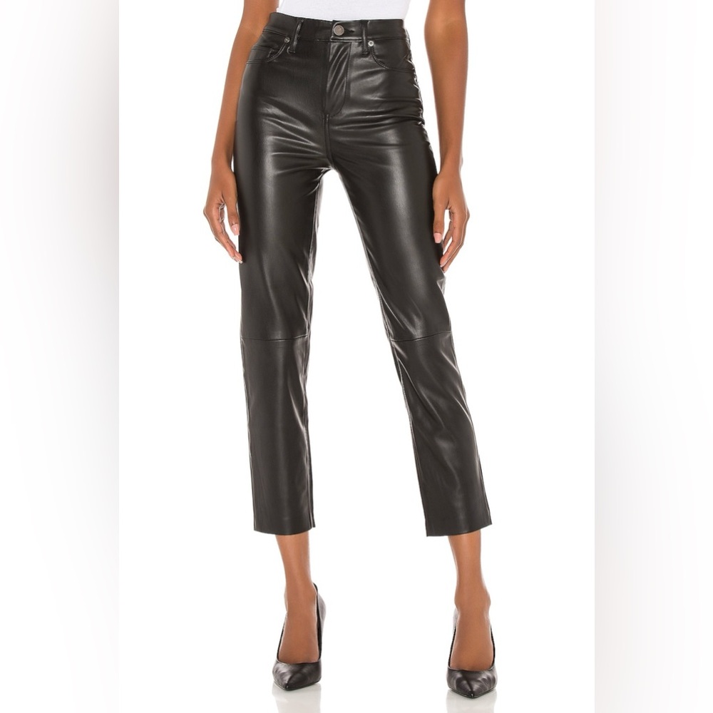 Faux Leather Straight Pant